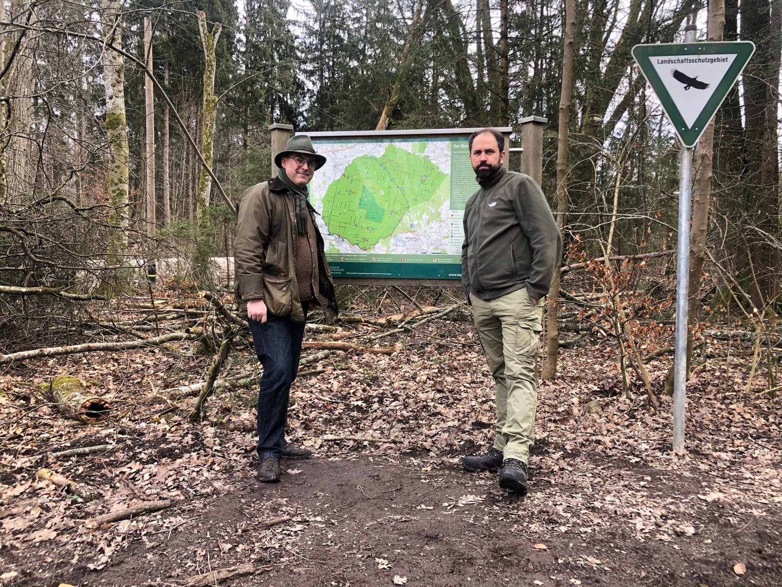 Ortstermin der AfD mit Europaabgeordnetem im Ebersberger Forst