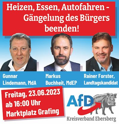 Kundgebung, 23. Juni, Marktplatz Grafing