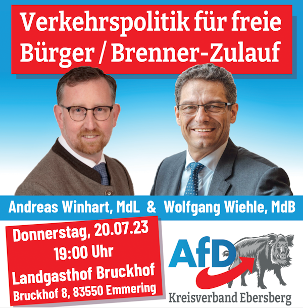 Do., 20. Juli: Bürgerdialog mit Wolfgang Wiehle und Andreas Winhart