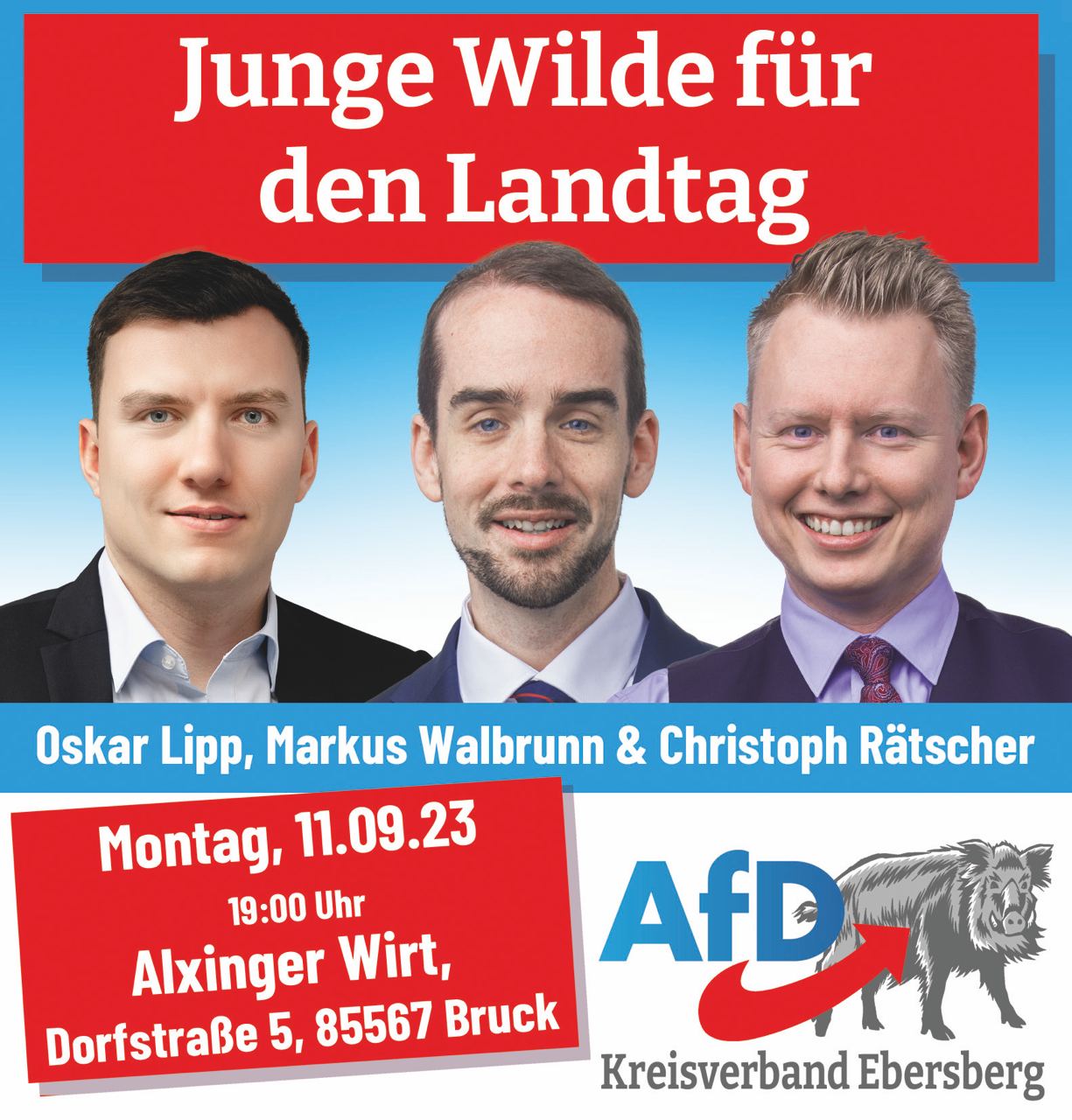 Mo., 11. September: Junge Wilde für den Landtag