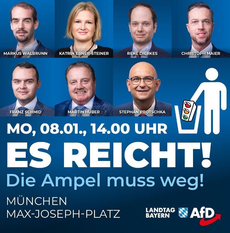 Es reicht! Die Ampel muss weg! Demo-Auftakt 08.01.2024